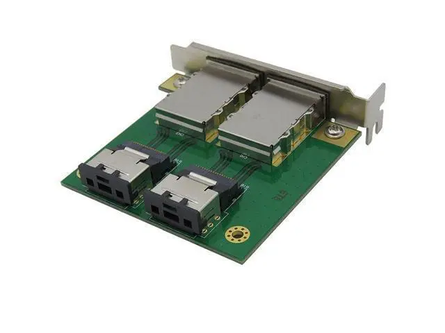 Alt view image 3 of 4 - Dual Mini SAS for Internal SFF-8087 SAS 36P to 2 Port External HD SAS26P SFF-8088 Front Panel PCI SAS Card Adapter