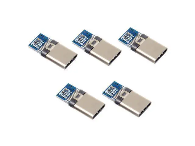 Alt view image 4 of 7 - NGFF 5pcs/lot DIY 24pin USB Type C USB-C Male OTG Host Type 5.1k Resistor with Black Housing Cover