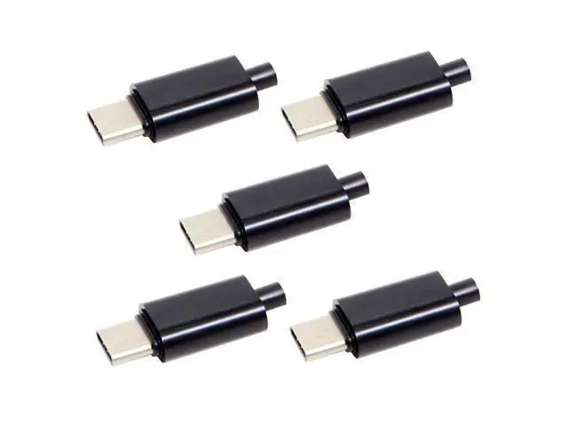 Alt view image 7 of 7 - NGFF 5pcs/lot DIY 24pin USB Type C USB-C Male OTG Host Type 5.1k Resistor with Black Housing Cover