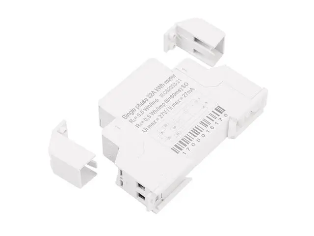 Alt view image 2 of 6 - Household Rail Single Phase Digital Display Electricity Power Consumption Wattmeter Energy Meter Watt KWh 5-32A 220V AC 50Hz
