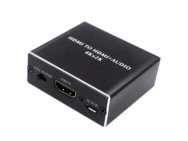 Alt view image 2 of 6 - HDMI Audio Extractor Stereo Extractor Converter HDMI to HDMI Optical TOSLINK SPDIF + 3.5mm HDMI Audio Splitter Adapter