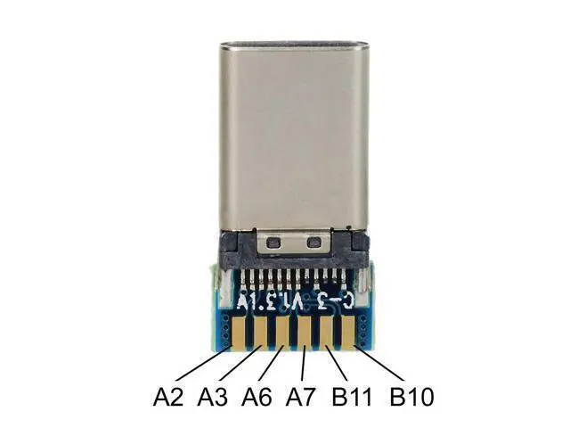 Alt view image 4 of 5 - USB 3.1 Type C USB-C DIY 24pin Male Plug Connector SMT type with PC Board