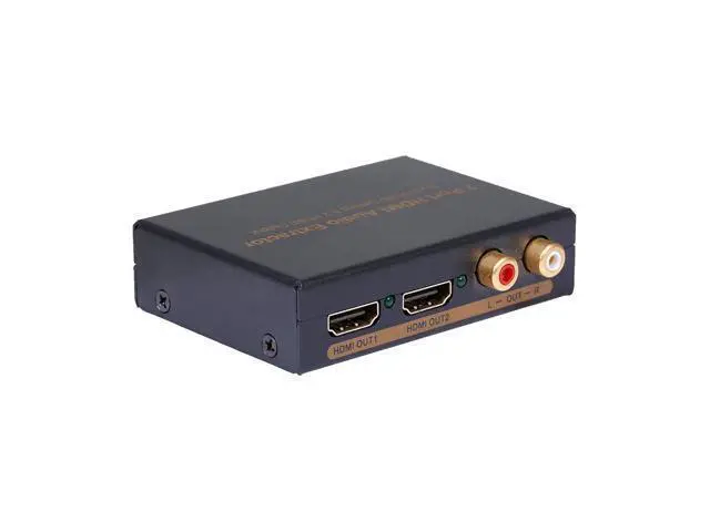 Alt view image 5 of 7 - NK-912 2 Port HDMI Splitter Video Switcher Audio Extractor Audio EDID Setting 2 HDMI Output