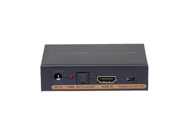 Alt view image 7 of 7 - NK-912 2 Port HDMI Splitter Video Switcher Audio Extractor Audio EDID Setting 2 HDMI Output
