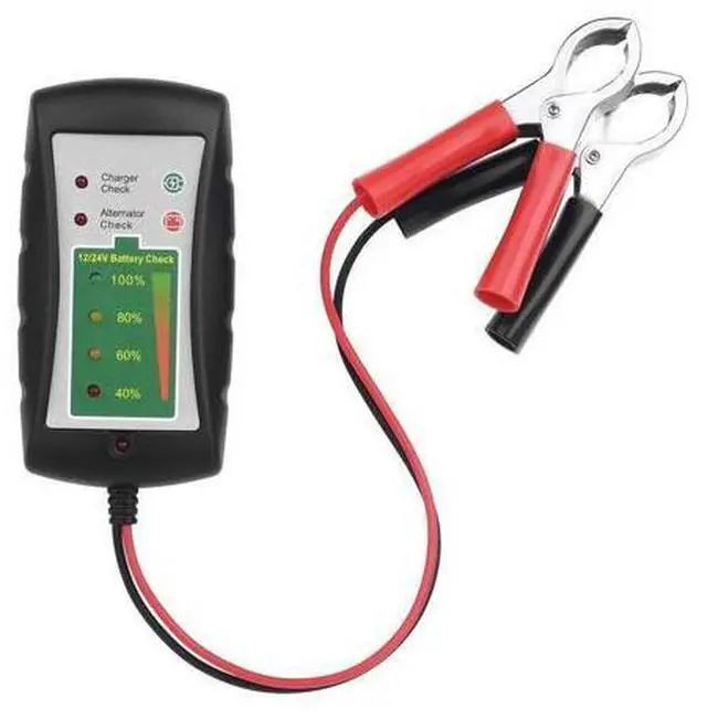 Main image of 12V/24V DC Car Battery Clip Tester LED Alternator Diagnostic Tester Check Battery Condition & Alternator Charging for Car Motorcycle