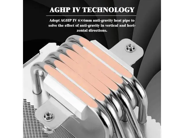 Alt view image 2 of 7 - Burst Assassin 120 SE ARGB CPU Cooler, 6 Heat Pipes Heatsink Cooler, 12cm PWM Fan CPU Air Cooler, AGHP Technology, for Intel LGA1851/1700/115X/1200