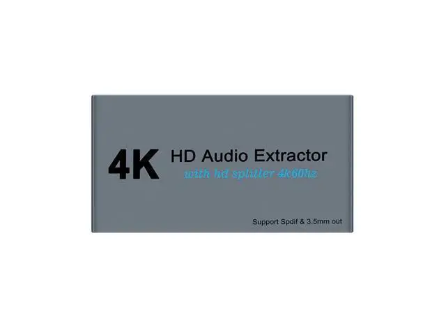 Alt view image 7 of 7 - E12 4K 60HZ HD Video Extractor with Optical Toslink Splitter Spdif&3.5mm AUX Stereo Video Converter HD 1.4 Splitter 1 IN 2 OUT Audio Adapter