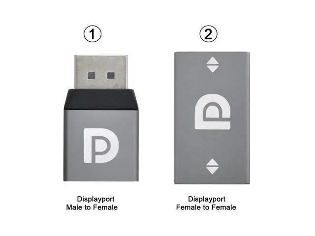 Alt view image 3 of 3 - 2pcs/set DisplayPort to DP Extension Adapter Male Female Ultra-HD UHD for Video PC Laptop TV 1.2 4K 60hz
