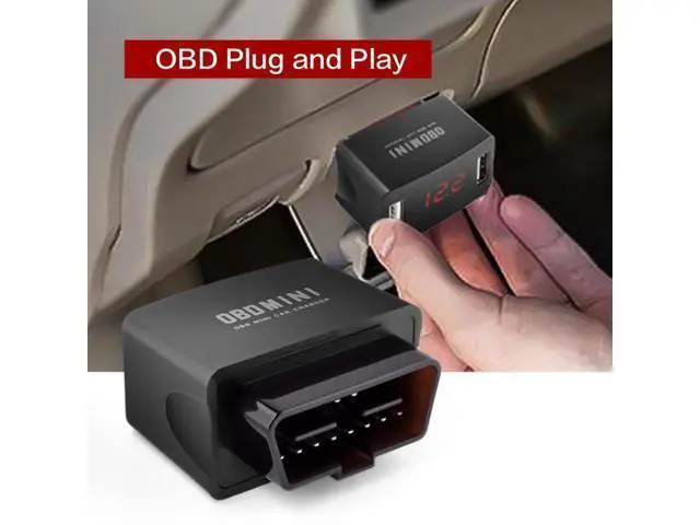 Alt view image 7 of 7 - Car USB Charger 12/24V Car Durable OBD Mini Dual USB Charger Socket with Voltage Display