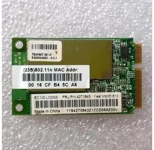 Alt view image 2 of 6 - BCM94321MC Dual-Band 802.11n PCI Express Mini Wifi Card For Lenovo Thinkpad 3000 N100 N200 C200 Series, FRU: 42T0843 42T0847