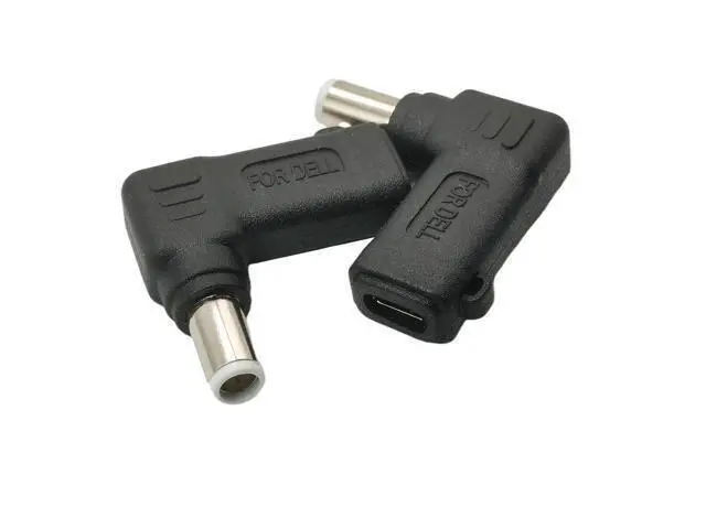 Alt view image 2 of 3 - Adaptateur de charge USB type-c femelle vers cc mâle, 65W, 7.4x5.0mm, pour Dell Latitude E6420 E6430 E6430s E6430U E6440 E6500