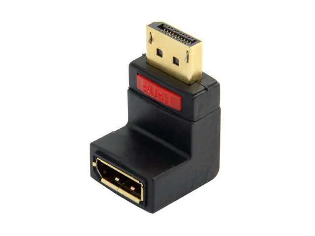 Alt view image 2 of 3 - 90 Degree Up Angled DP DisplayPort Male to Female Extension Adapter