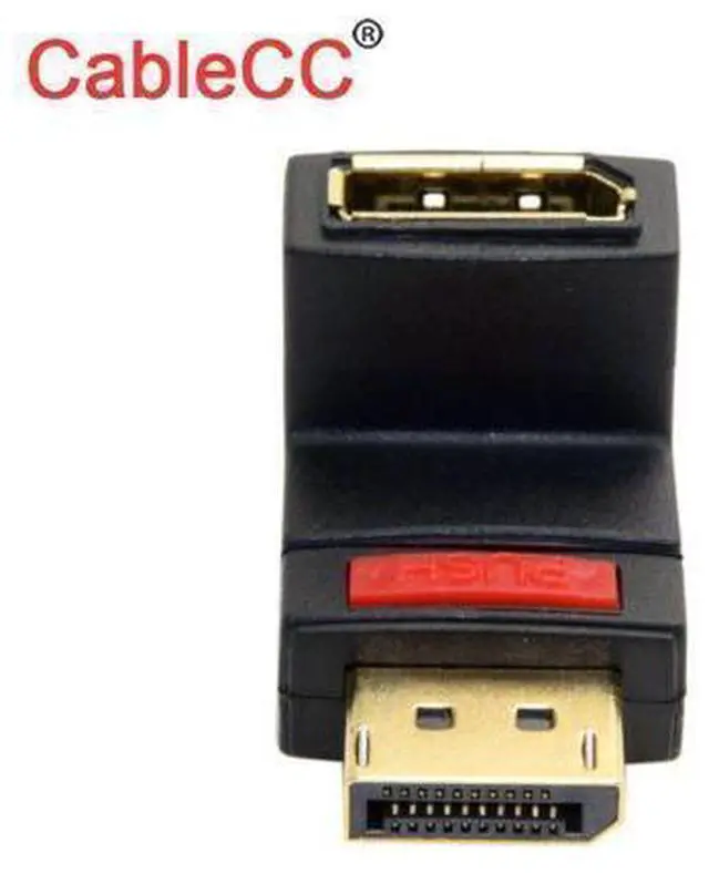 Main image of 90 Degree Up Angled DP DisplayPort Male to Female Extension Adapter