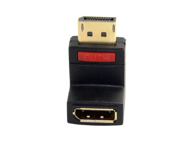 Alt view image 3 of 3 - 90 Degree Up Angled DP DisplayPort Male to Female Extension Adapter