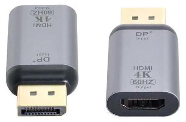 Alt view image 3 of 3 - DisplayPort DP Source to HDTV Sink Displays 4K@60hz Ultra HD Converter Adapter for Laptop HDTV