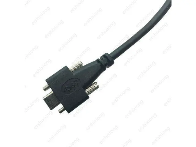 Alt view image 2 of 4 - Câble USB 3.1 type-c à double vis de verrouillage, câble de données USB3.0 Standard à 90 degrés pour caméra 5Gbps 1m