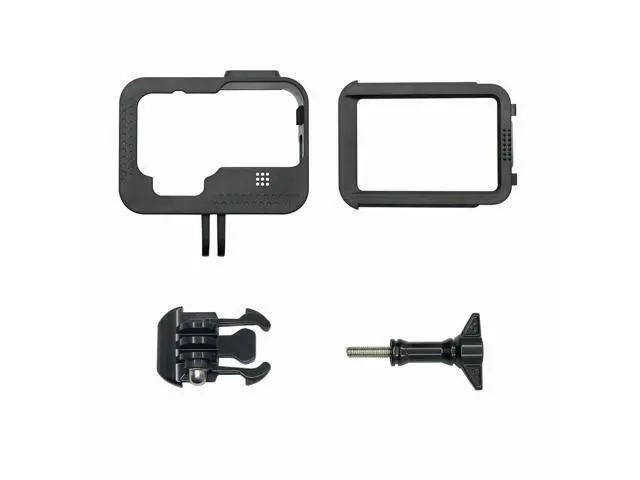 Alt view image 2 of 4 - Plastic full Frame Case for Gopro Hero 9 Action Camera Go Pro Accessories Protective Case with Mount Base and Screw