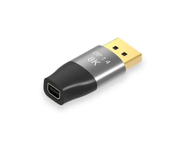 Alt view image 3 of 3 - Mini DisplayPort to DP Male Ultra-HD UHD 4K 144hz Female Adapter 1.4 8K 60hz
