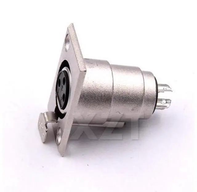 Alt view image 2 of 6 - 10pcs/Lot Metal 3pin XLR Female socket XLR microphone socket 3pin seat Audio socket for audio accessory