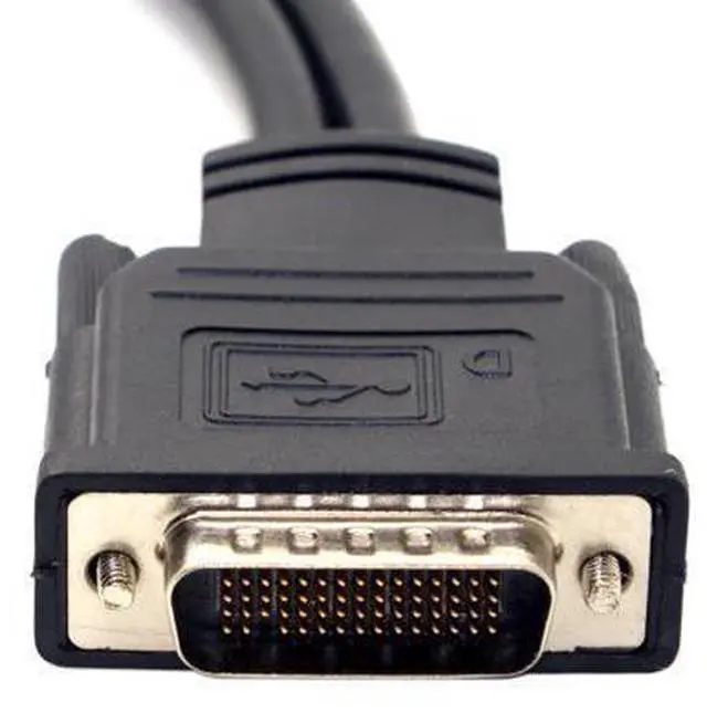 Alt view image 3 of 3 - DMS-59 Male to DVI 24+5 Female & VGA RG 15pin Female Splitter Extension 15cm