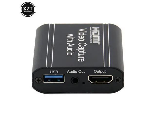 Alt view image 4 of 6 - 4K HDMI-compatible Video Game Capture Card With Audio 3.5mm Audio Output Microphone Loop 1080P USB 2.0 3.0 PC Live Streaming