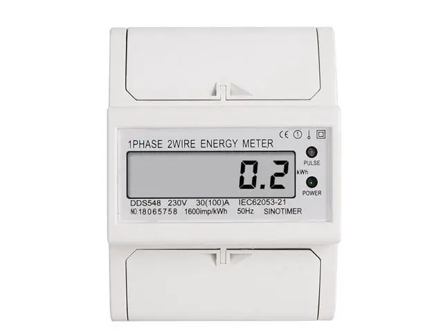 Alt view image 5 of 6 - Overload 30-100A 230V AC Single Phase 2 Wire Digital Wattmeter Electricity Cost Measuring Meter DIN Rail Mount