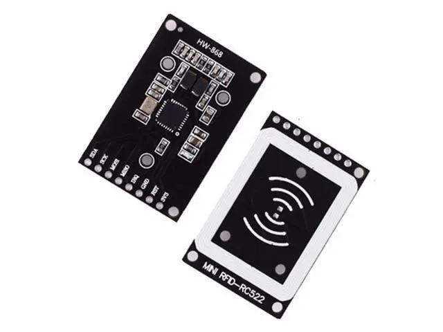 Alt view image 3 of 3 - RC522 Mini RFID RF IC Card Induction Module SPI Non-Contact Reader Card Module 13.56MHZ with an IC Card