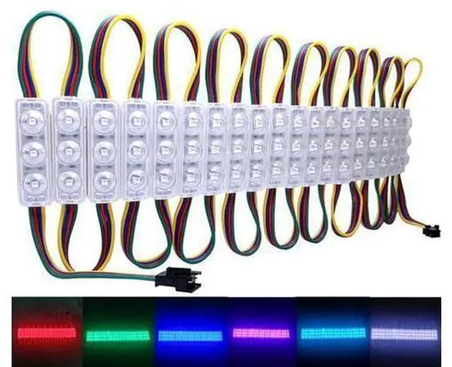 Main image of DC 12V 5050 RGB LED Module IP68 Waterproof Injection Lens Advertising Light Changeable Color Sign Backlight Outdoor LED String
