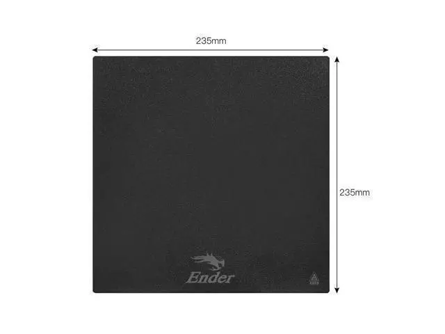 Alt view image 2 of 3 - CREALITY 3D Printer Parts Power Coated PEI Glass 235*235*4mm Plate For Ender-3 V2/Ender-3 Pro/Ender-3 S1 Printer