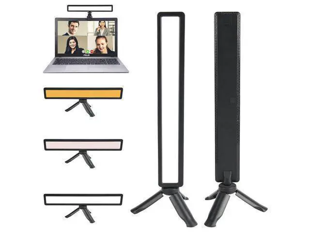 Alt view image 2 of 4 - WS-66C LED Video Light Computer Monitor Light Fill Light with Tripod Lighting