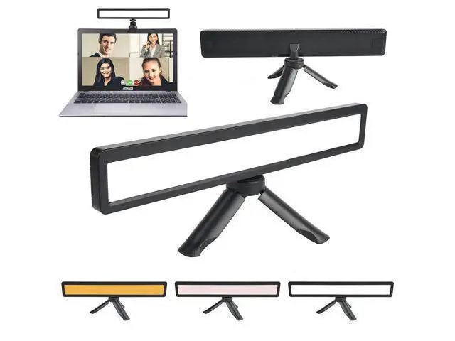 Alt view image 3 of 4 - WS-66C LED Video Light Computer Monitor Light Fill Light with Tripod Lighting