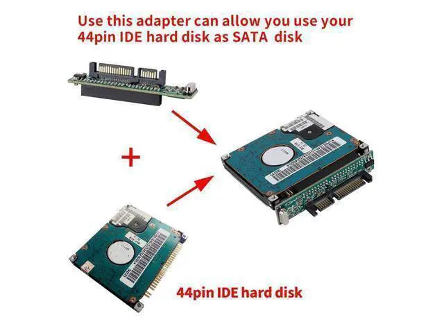 Alt view image 4 of 4 - Convertisseur pour disque dur pc portable 2.5 ", adaptateur mâle IDE 44 broches femelle vers 7 + 15 broches SATA 22 broches