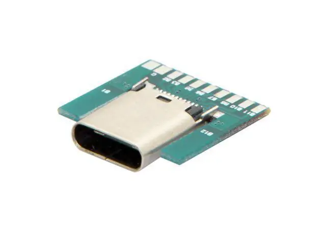 Alt view image 3 of 5 - USB 3.1 Type C Female Socket Connector Plug SMT Type With PC Board DIY 24pin
