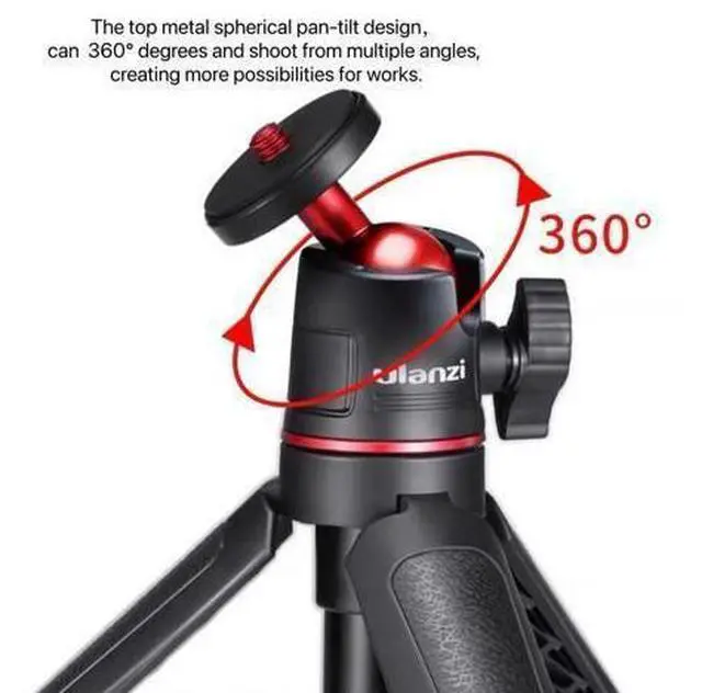 Alt view image 2 of 3 - Mt-38 Mini Tripod Stand Selfie Stick with Phone Clip for Smartphone 360 Rotatable Phone Holder Stand for Video/ Vlogging/ Selfie