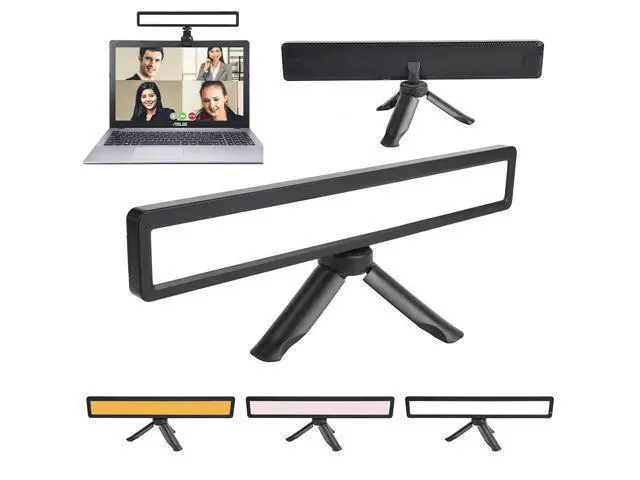 Alt view image 4 of 4 - Laptop Screen Fill Light Tube Light Wand Conference Meeting Lamp with Bracket for Computer Pc Camera Tripod