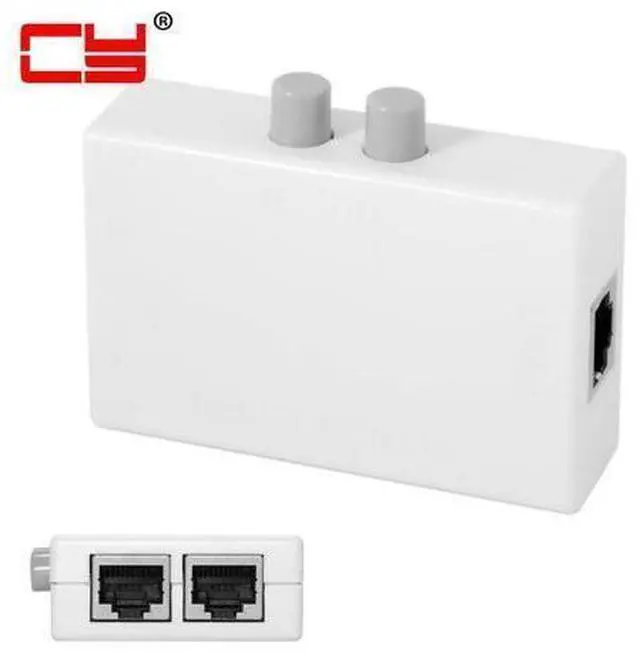 Main image of UTP STP 2 Ports RJ45 LAN CAT Network Switch Selector Internal External Networking Switcher Splitter Box 2 in 1 our