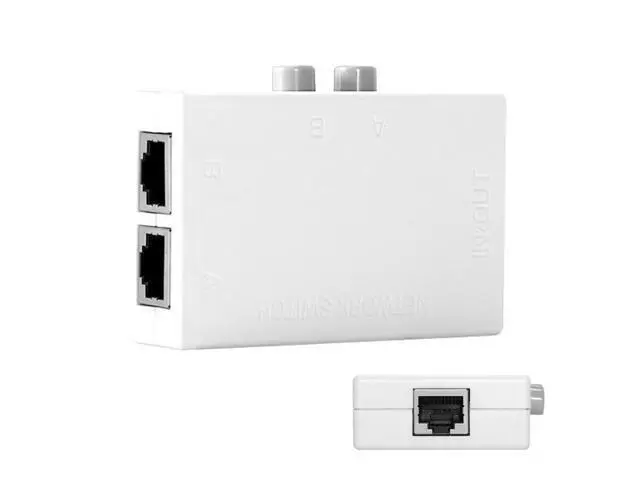 Alt view image 2 of 5 - UTP STP 2 Ports RJ45 LAN CAT Network Switch Selector Internal External Networking Switcher Splitter Box 2 in 1 our