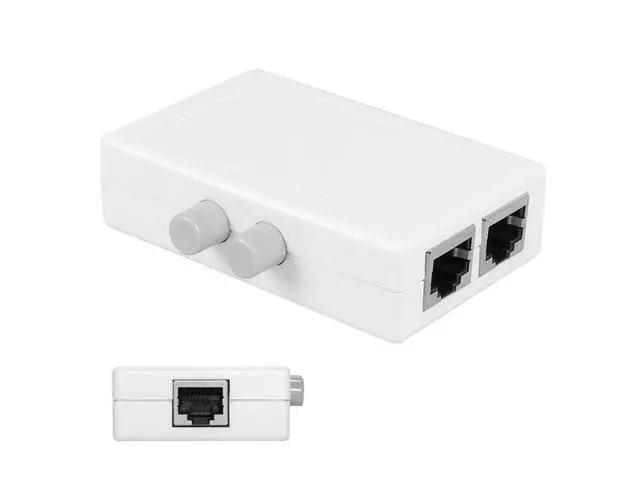 Alt view image 5 of 5 - UTP STP 2 Ports RJ45 LAN CAT Network Switch Selector Internal External Networking Switcher Splitter Box 2 in 1 our