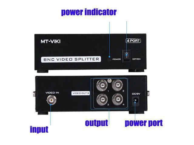 Alt view image 3 of 4 - 4-port BNC Video Splitter Converter CCTV DVR Composite Video BNC Box(Not SDI Splitter Box)
