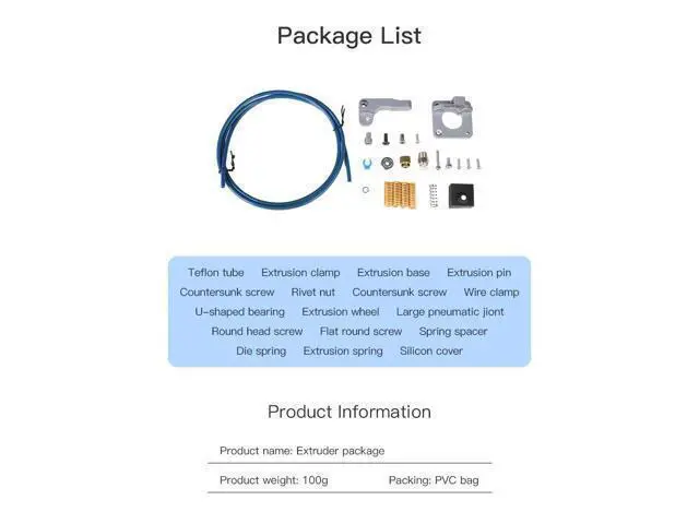 Alt view image 2 of 3 - CREALITY 3D Printer Accessories Extruder and Capricorn Bowden PTFE Tubing Tube Fitting Push to Connect Bundle Package