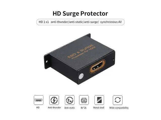 Alt view image 3 of 7 - HD Surge Protector Mini Portable Protector 4K 3D for ESD and Surge Protection Anti-thunder Anti-static