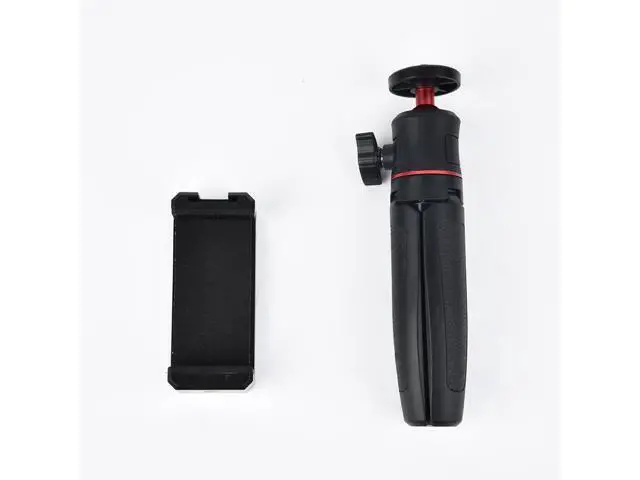 Alt view image 3 of 4 - Mt-08 2 In 1 Mini Tripod Stand with Cold Shoe Mount + Phone Holder Extendable Selfie Stick for Smartphone/Camera/Video Light