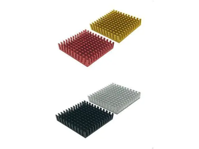 Alt view image 2 of 3 - 40x40mm heat sink for NEMA 17 Stepper motor 4011mm red black gold silver aluminum Heat dissipation