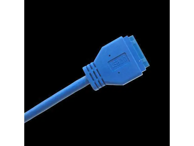 Alt view image 4 of 4 - Câble USB carte mère 20 broches vers USB 3.0 femelle, câble de données avec montage sur panneau à vis et blindage tressé 50cm