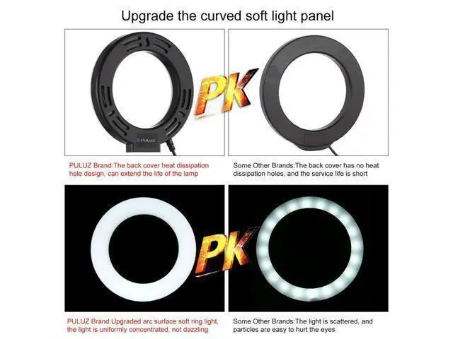 Alt view image 2 of 4 - PULUZ LED Ring Fill Light for Camera Phone Selfie Video Volog Live Streaming
