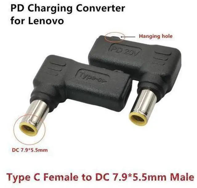 Main image of Adaptateur de Charge USB femelle vers pointe, 7.9x5.5mm, PD, pour Lenovo T420 4177QJU 417859U 418064U 4180NEU T420s 92P1156 40Y7660
