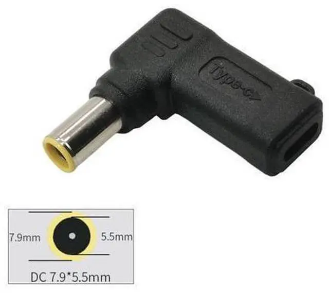 Alt view image 3 of 3 - Adaptateur de Charge USB femelle vers pointe, 7.9x5.5mm, PD, pour Lenovo T420 4177QJU 417859U 418064U 4180NEU T420s 92P1156 40Y7660