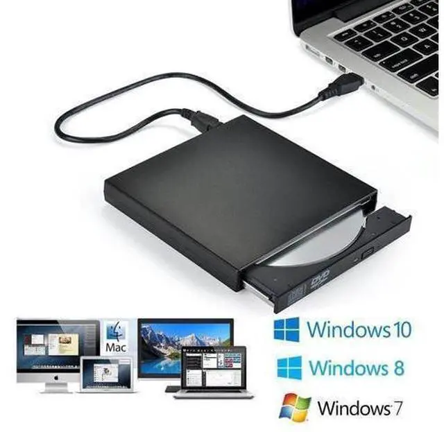 Main image of Slim External Optical Drive USB 2.0 DVD Combo DVD ROM Player CD-RW Burner Writer Plug and Play For Macbook Laptop Desktop PC