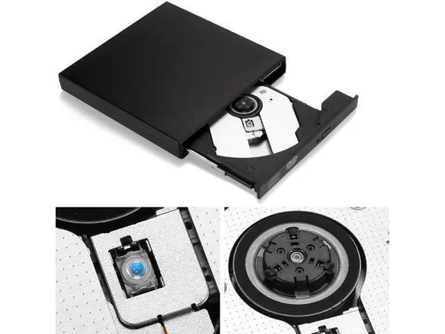 Alt view image 2 of 3 - Slim External Optical Drive USB 2.0 DVD Combo DVD ROM Player CD-RW Burner Writer Plug and Play For Macbook Laptop Desktop PC
