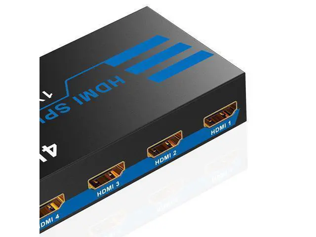 Alt view image 2 of 4 - HDMI 1 in 4 Out HDMI Splitter 4K x 2K HDMI Splitter 1X4 Divider for HDTV
